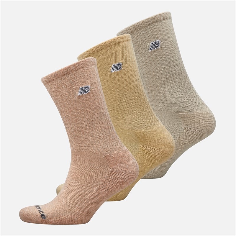 New Balance Grå Patchet Logo Tre Pak Rund Hals Sokker Multi - Billede 1