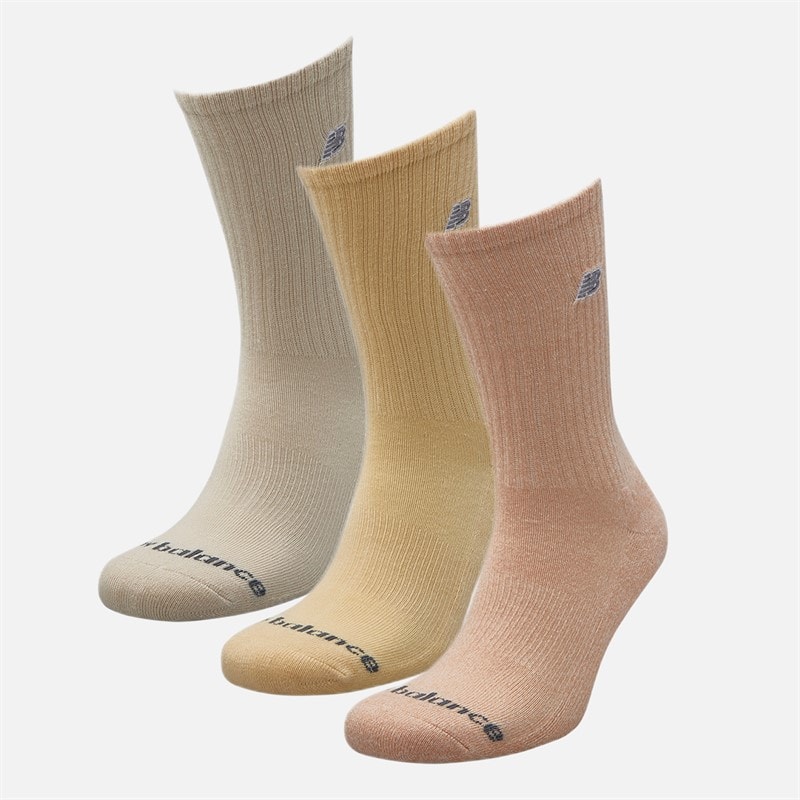 New Balance Grå Patchet Logo Tre Pak Rund Hals Sokker Multi - Billede 2