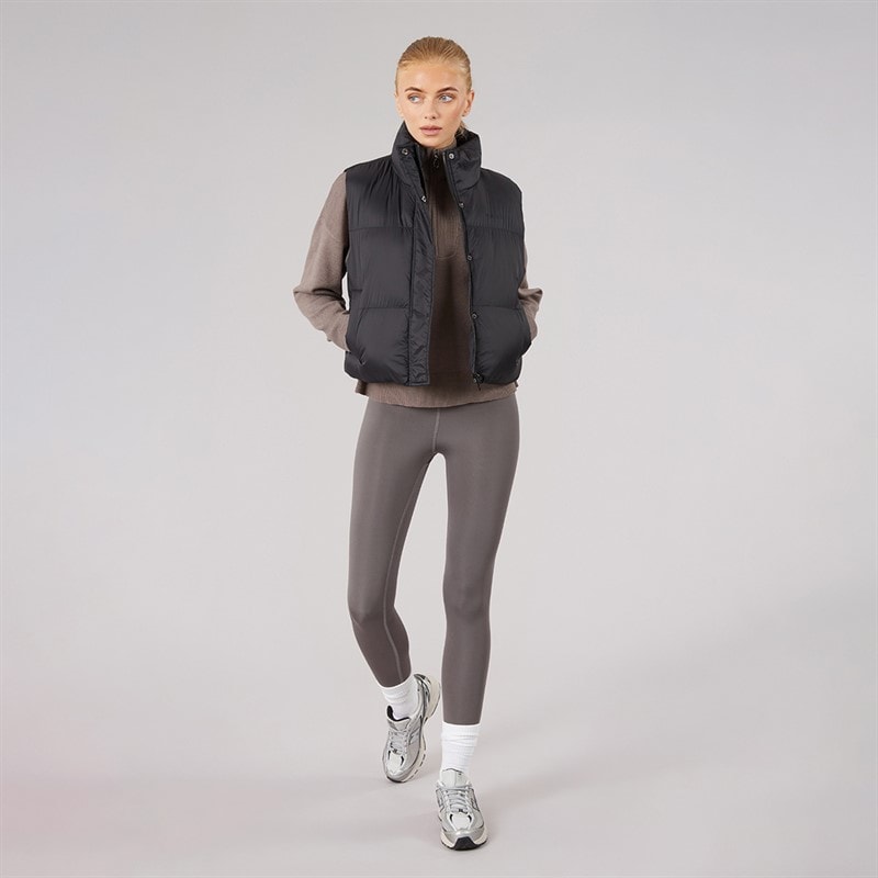 NICCE Dame Lucan Polstret Vest Med Print Og Bungee Snore Sort - Billede 4