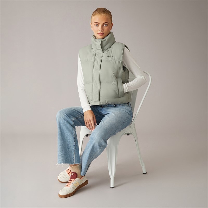 NICCE Dame Lucan Polstret Vest Med Print Og Bungee Snore Salvie - Billede 4