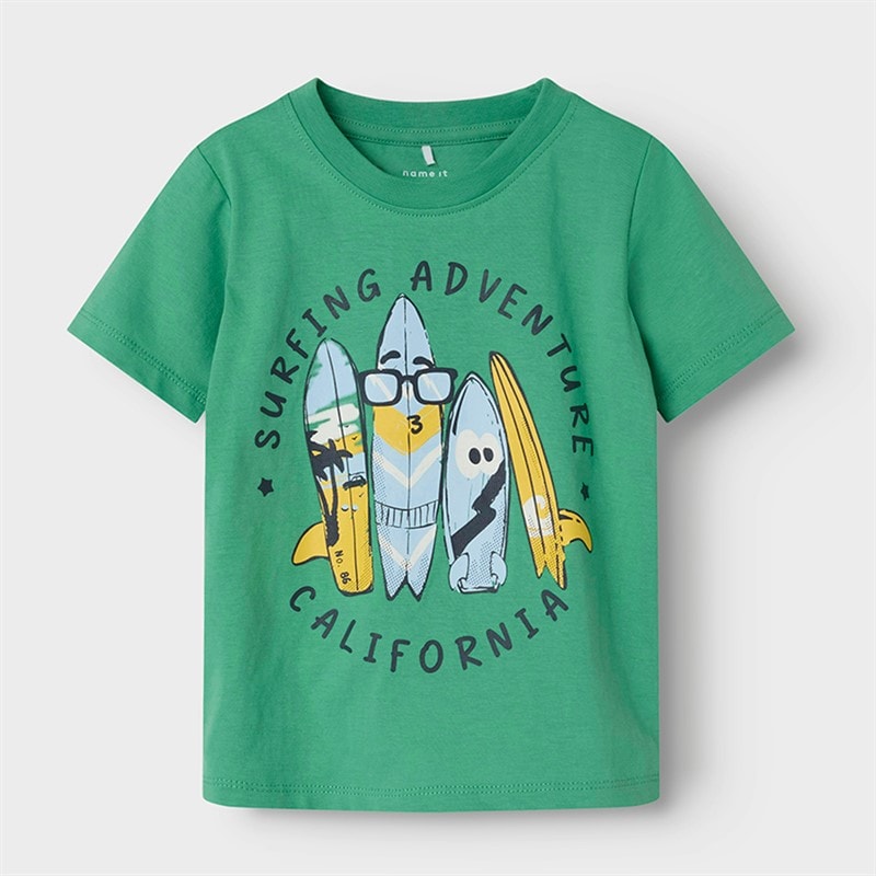 Name It Drenge Freddis T-shirt Grøn Gran - Billede 1