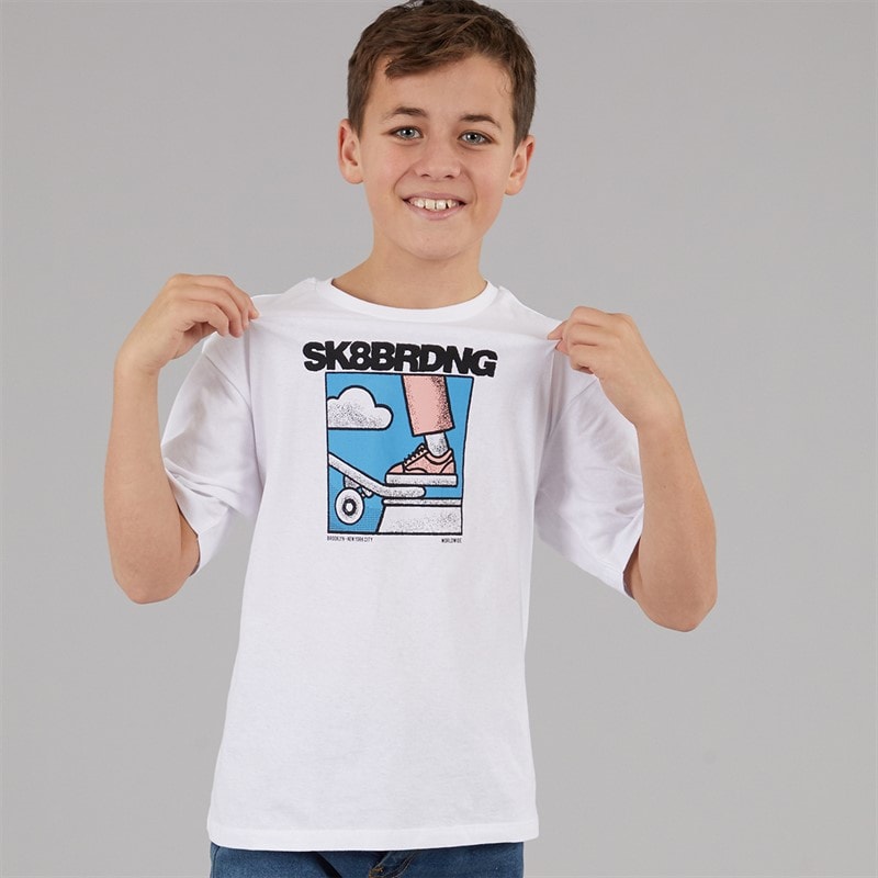 Name It Drenge Saldur T-shirt Hvid - Billede 1