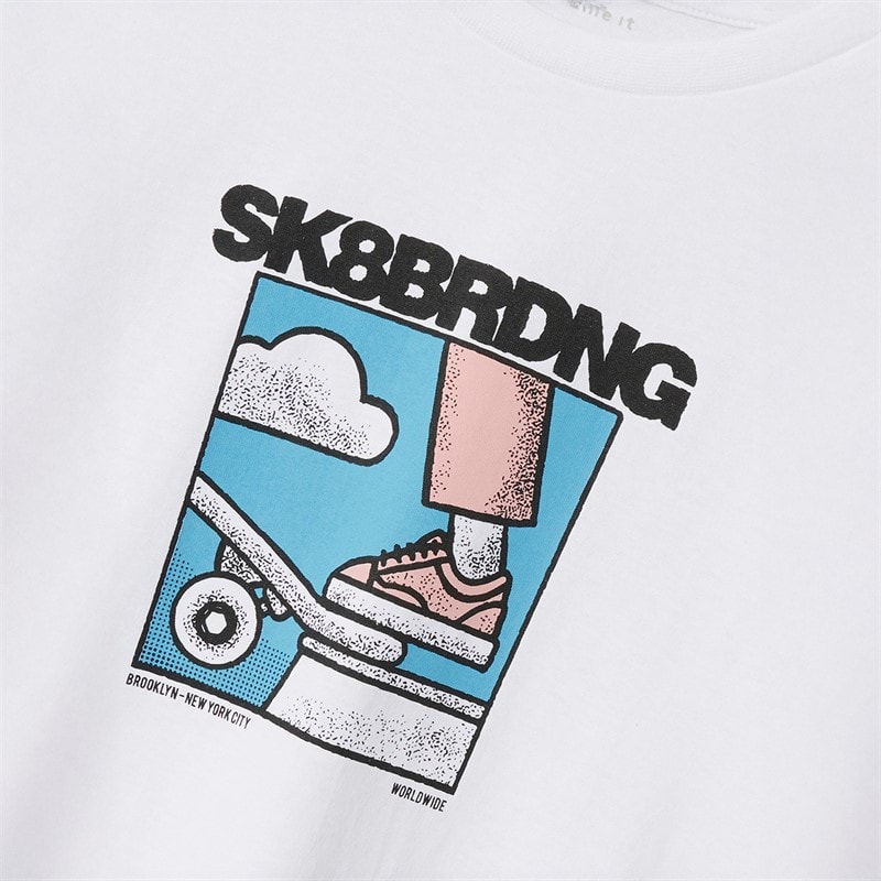 Name It Drenge Saldur T-shirt Hvid - Billede 3
