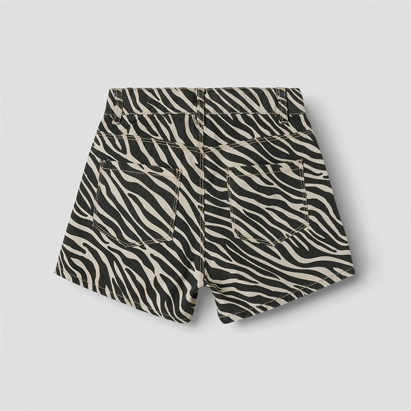 Name It Piger Rose Shorts Cement Zebra - Billede 2