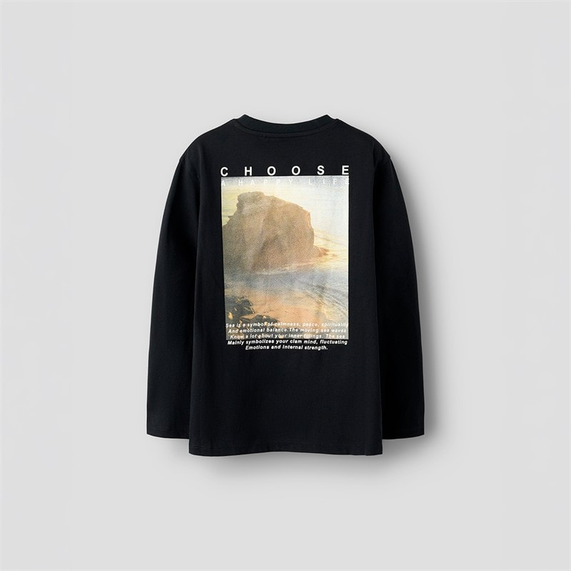 Name It Drenge Nestor Langærmet T-shirt Sort - Billede 1