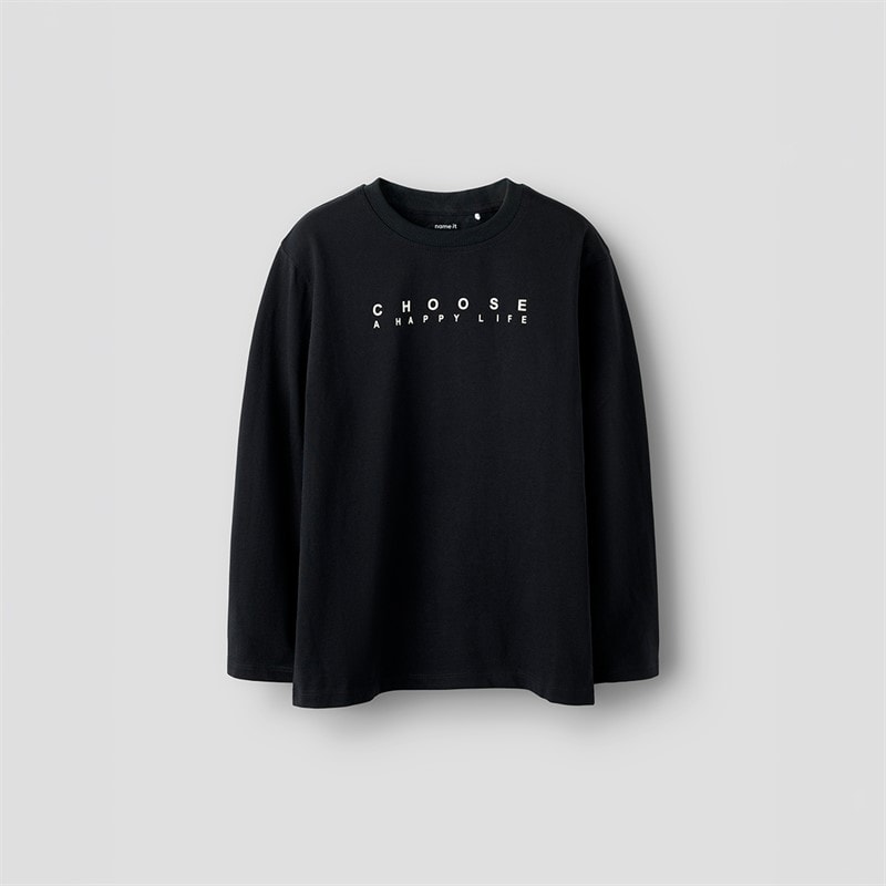 Name It Drenge Nestor Langærmet T-shirt Sort - Billede 2