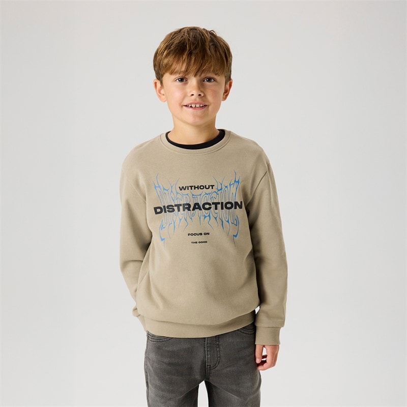 Name It Drenge Byron Sweatshirt Vintage Khaki - Billede 1