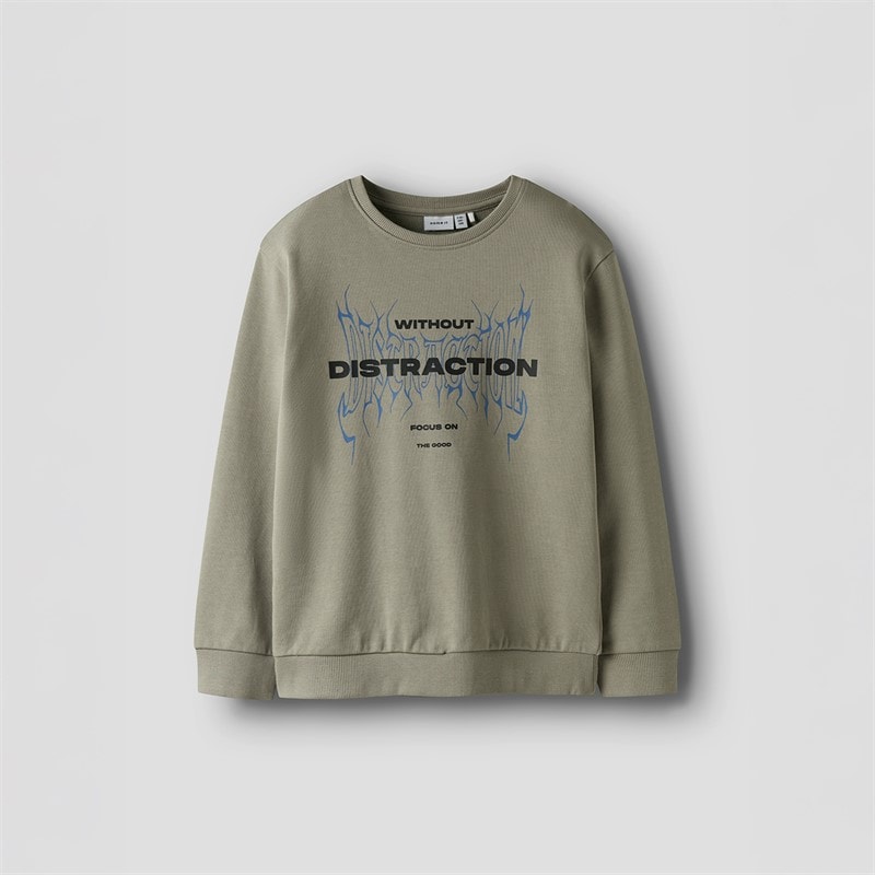 Name It Drenge Byron Sweatshirt Vintage Khaki - Billede 2