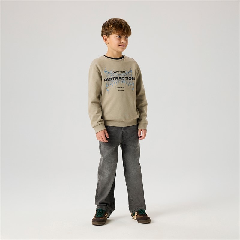 Name It Drenge Byron Sweatshirt Vintage Khaki - Billede 4