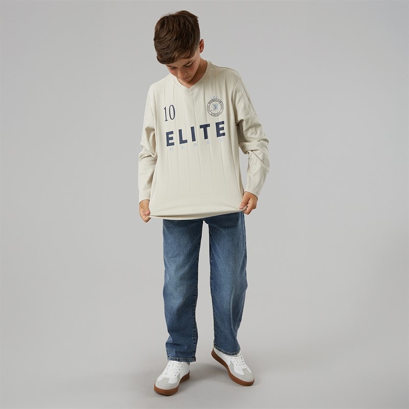 Name It Drenge Titan Langærmet T-shirt Moonbeam - Billede 4