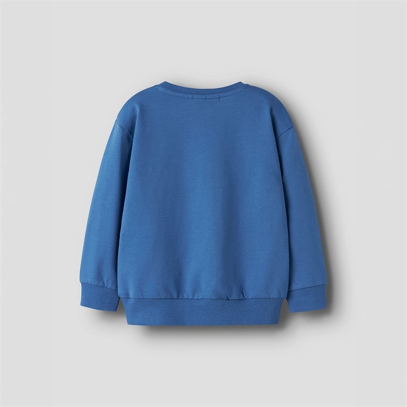 Name It Drenge Mini Vildar Gravemaskine Sweatshirt Delft - Billede 2