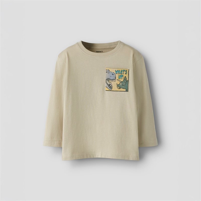 Name It Drenge Mini Sikalasi Langærmet T-shirt Peyote - Billede 2