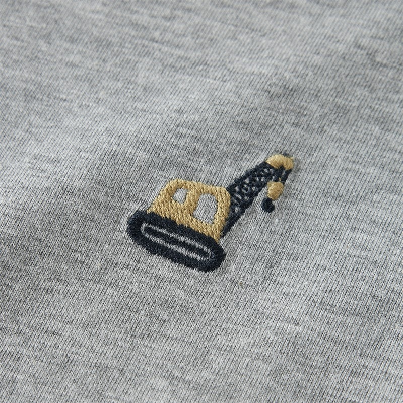 Name It Drenge Mini Vimpel Gravemaskine Langærmet T-shirt Grey Melange - Billede 3