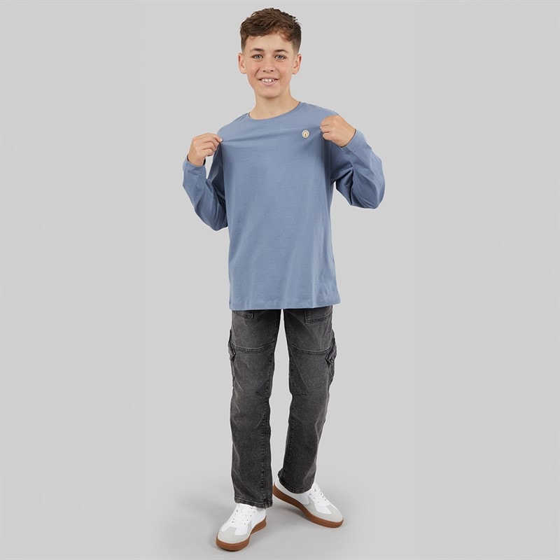 Name It Drenge Vimpel Brandmark Langærmet T-shirt Flint Stone - Billede 4