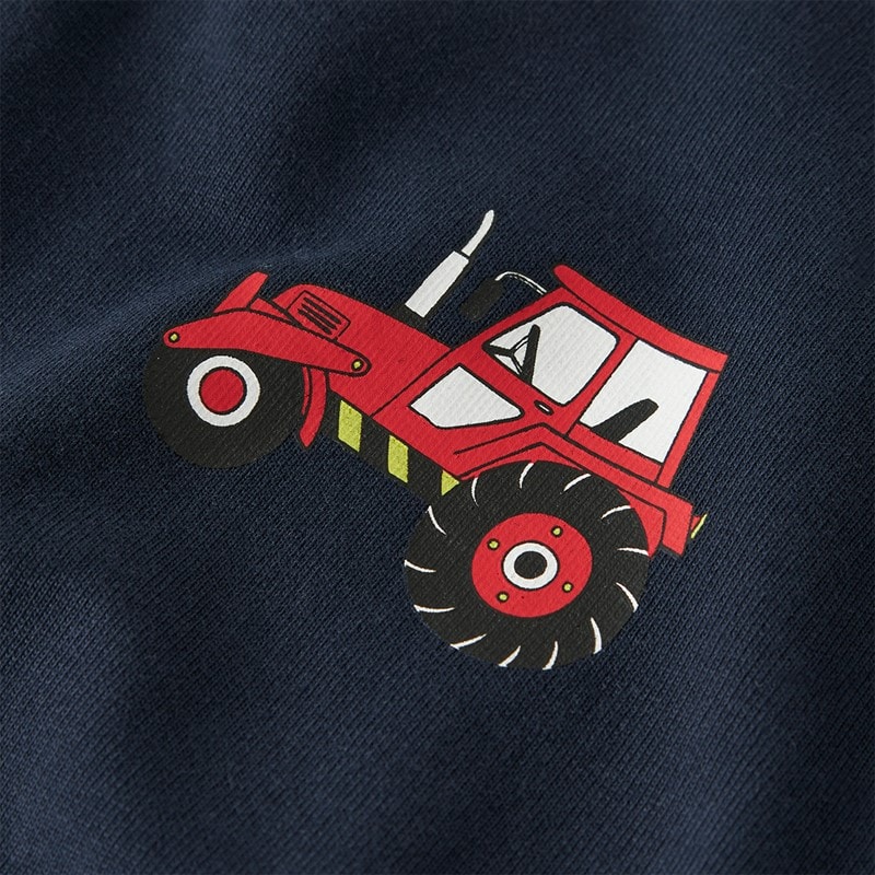 Name It Drenge Mini Vildar Traktor Sweatshirt Navy Blazer - Billede 3