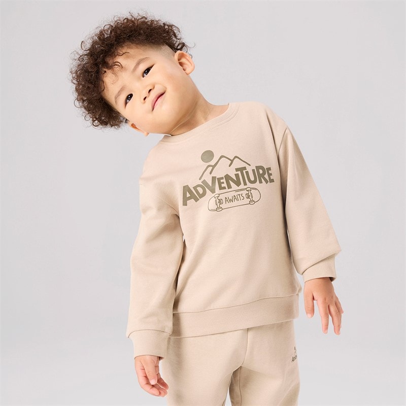 Name It Drenge Mini Balas Sweatshirt Humus - Billede 1