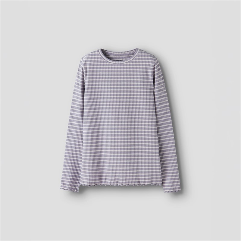 Name It Piger Vemma Langærmet T Shirt Lavender Gray