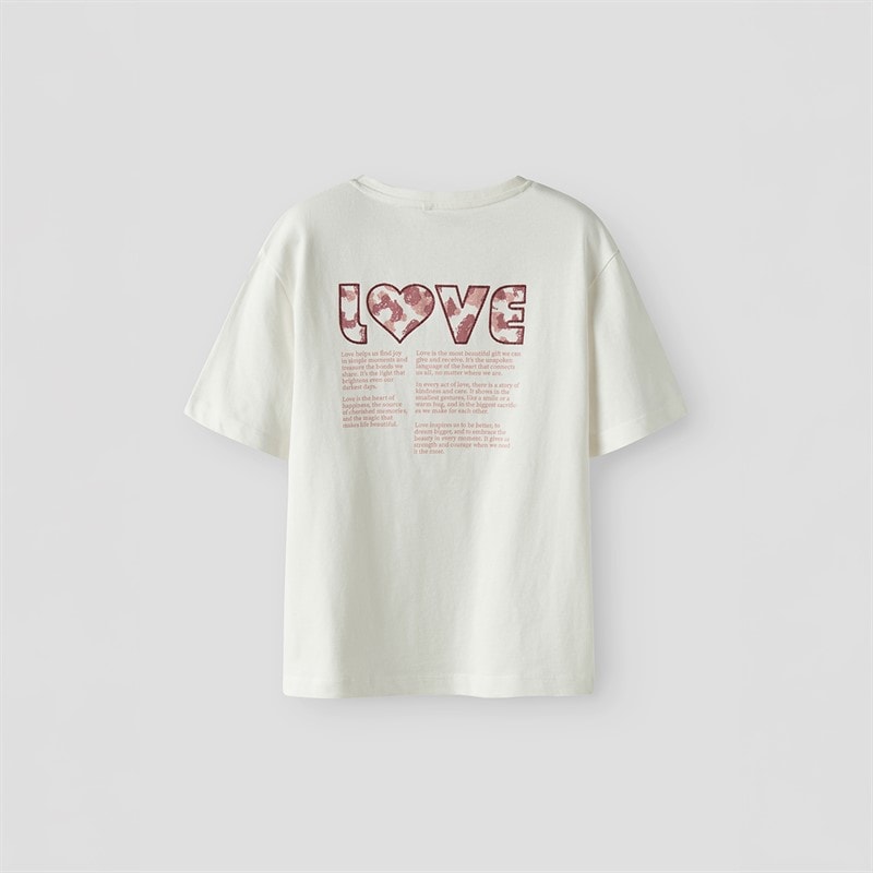 Name It Piger Bonnie T Shirt Cloud Dancer - Billede 1