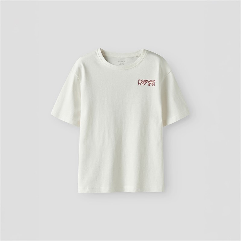 Name It Piger Bonnie T Shirt Cloud Dancer - Billede 2