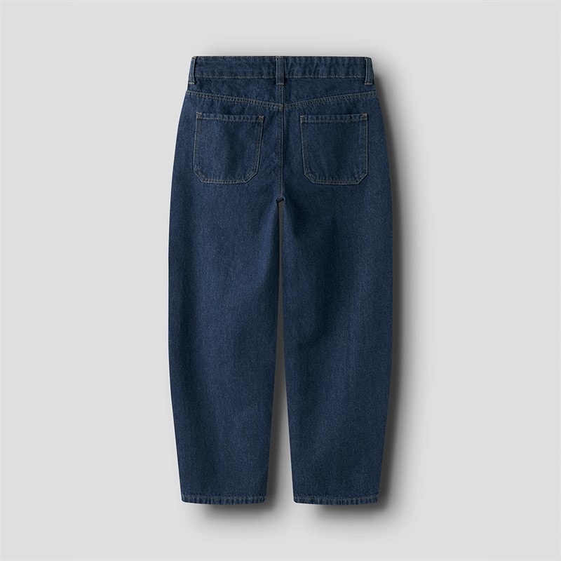 Name It Piger Bella Ballon Jeans Dark Blue Denim - Billede 2