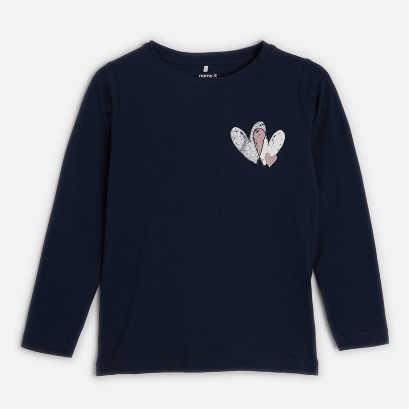 Name It Piger Teartas Langærmet T-shirt Navy Blazer