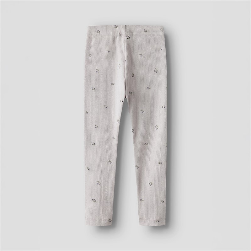 Name It Piger Bær Leggings Lilac Marble - Billede 2