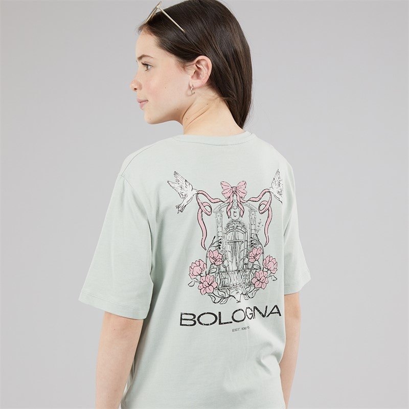 Name It Piger Bisa T Shirt Aqua Gray - Billede 1