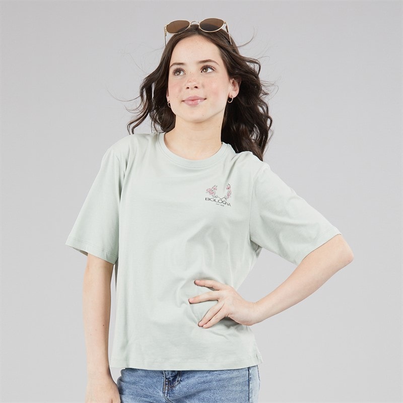 Name It Piger Bisa T Shirt Aqua Gray - Billede 2