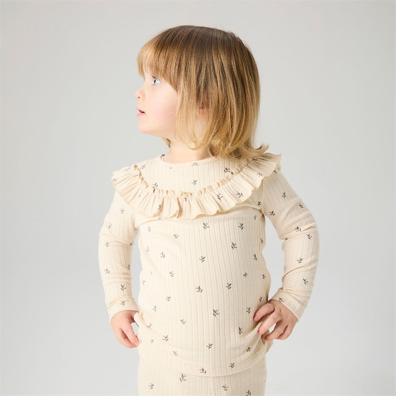 Name It Piger Bessa Langærmet Bluse Buttercream