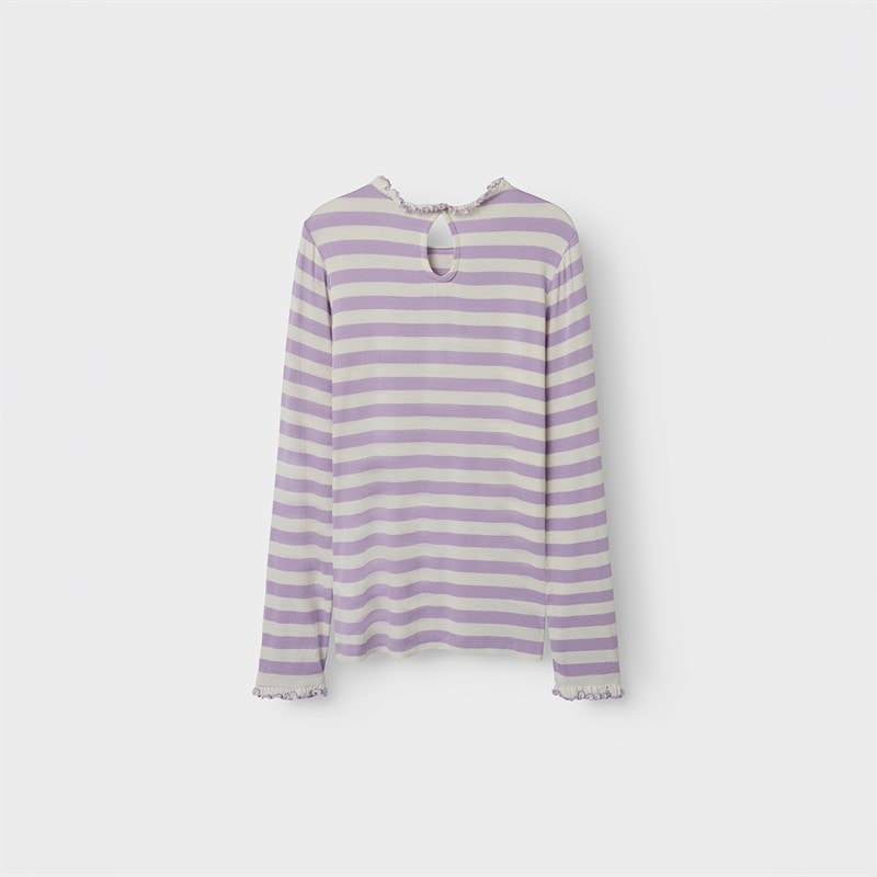 Name It Piger Prakula Langærmet T-shirt Lavendula - Billede 2