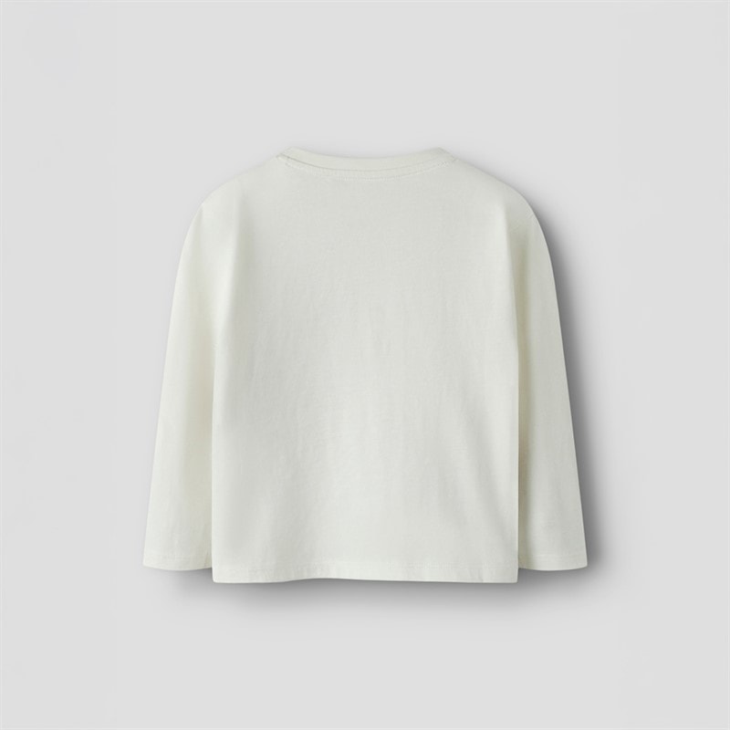 Name It Piger Velda Langærmet T Shirt Cloud Dancer - Billede 2