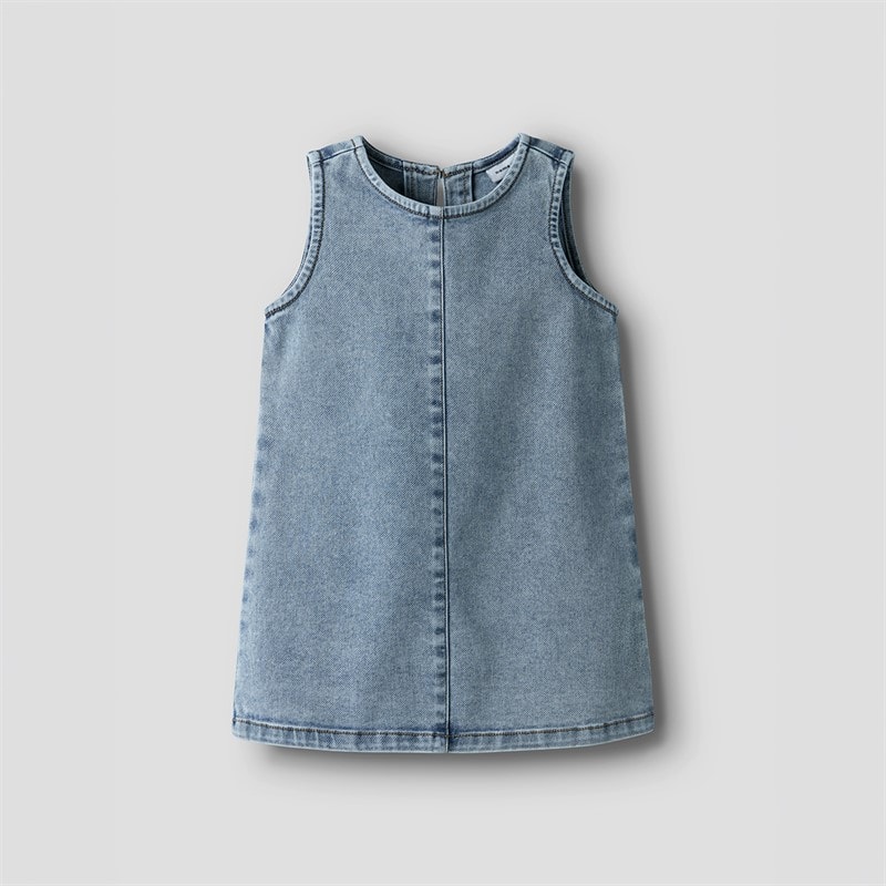Name It Piger Amelia Denim Kjole Medium Blue Denim - Billede 1