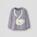 Name It Piger Valiane Langærmet T-shirt Lavender Gray