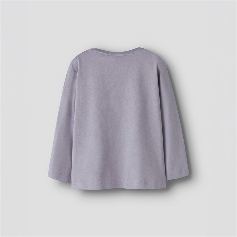 Name It Piger Valiane Langærmet T-shirt Lavender Gray - Billede 2