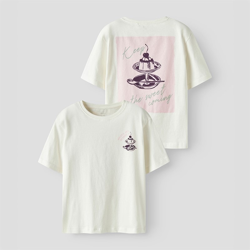 Name It Piger Benna T Shirt Gardenia - Billede 3