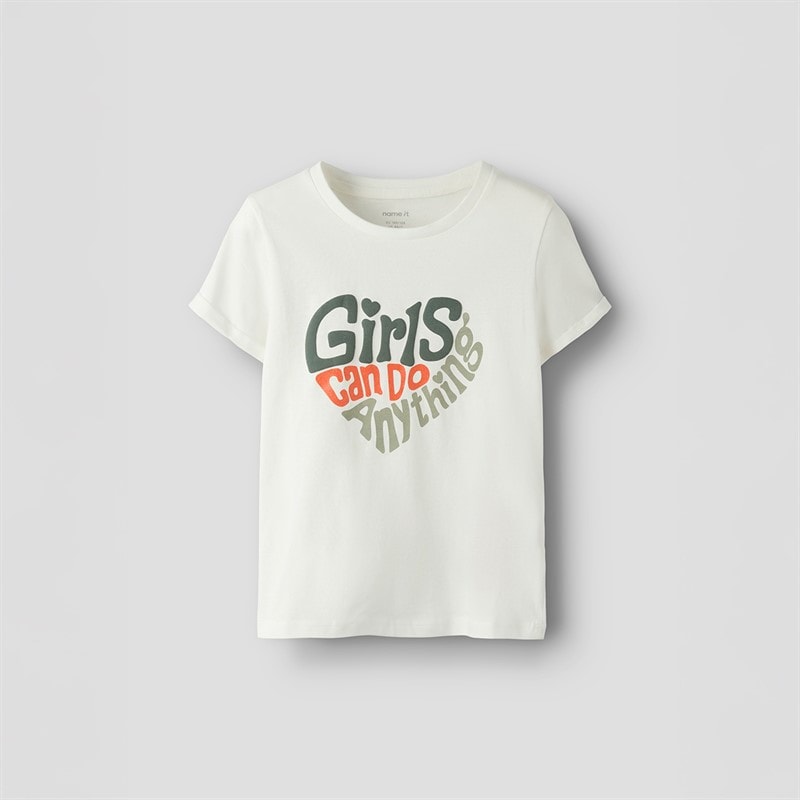 Name It Piger Baria T shirt Cloud Dancer - Billede 1
