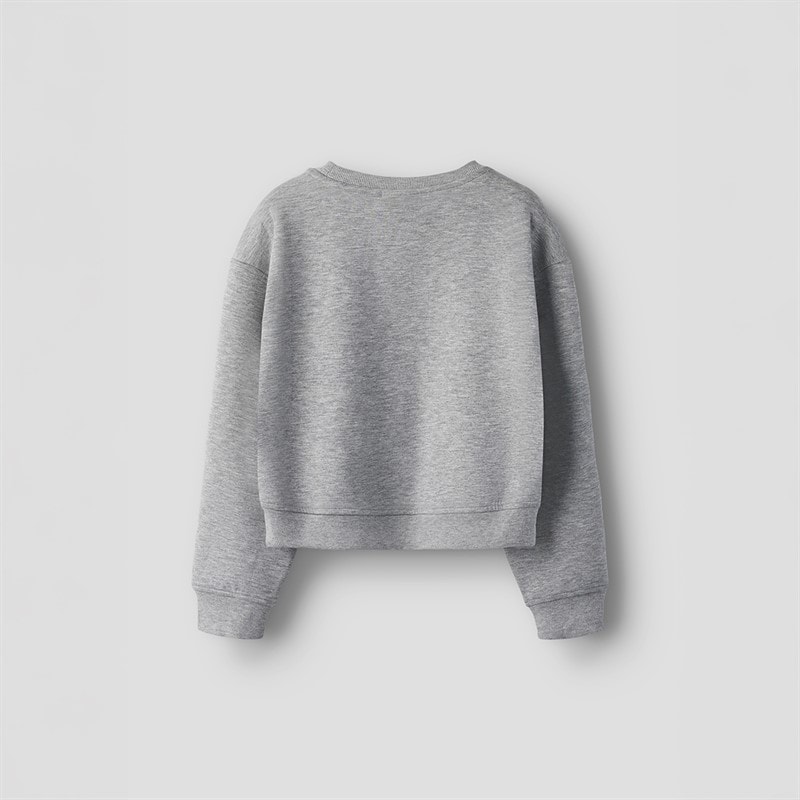 Name It Piger Bima Sweatshirt Grey Melange - Billede 3