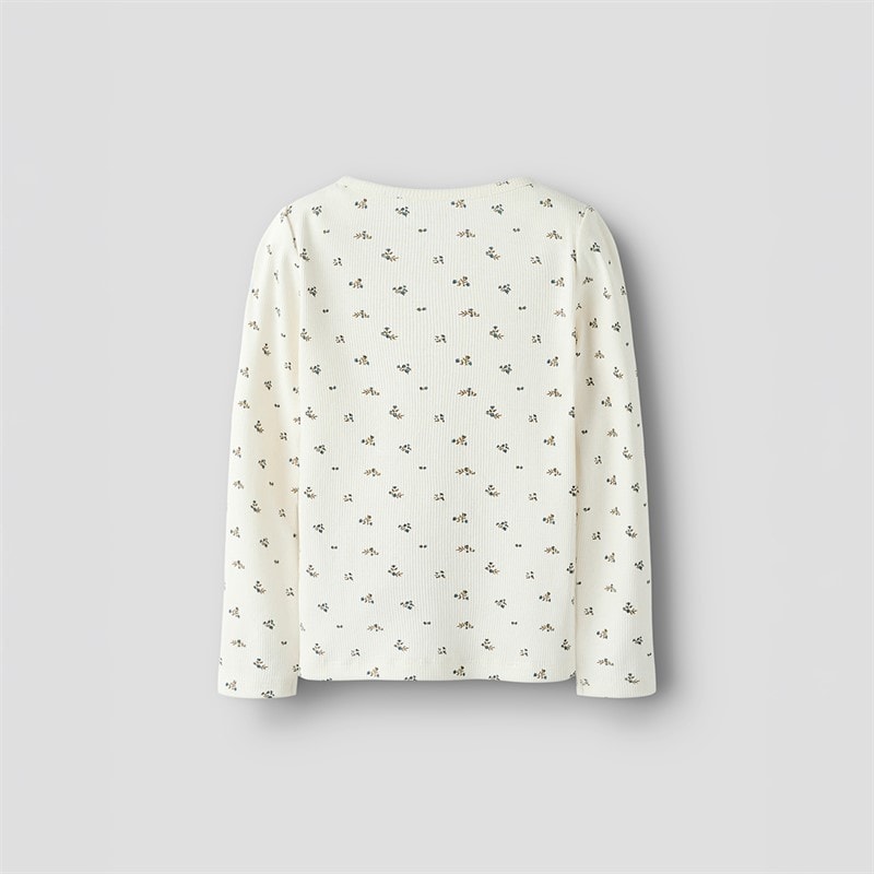 Name It Piger Polinne Langærmet Top Cloud Dancer - Billede 2