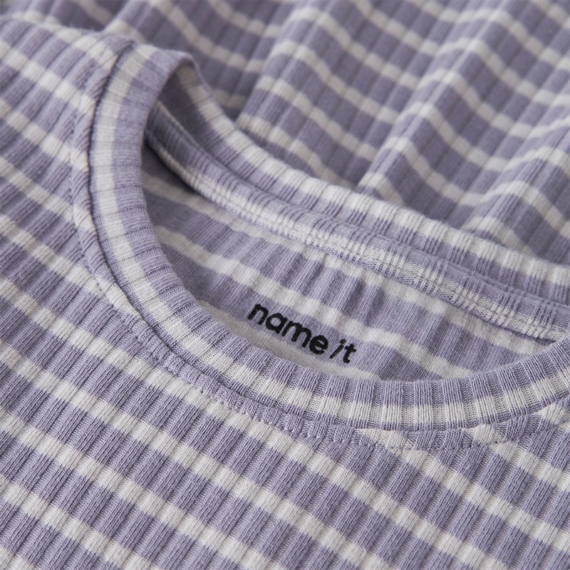Name It Piger Vemma Kjole Lavender Gray - Billede 3