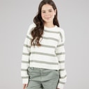 Name It Piger Vnilla Strikket Sweater Cloud Dancer/Shadow