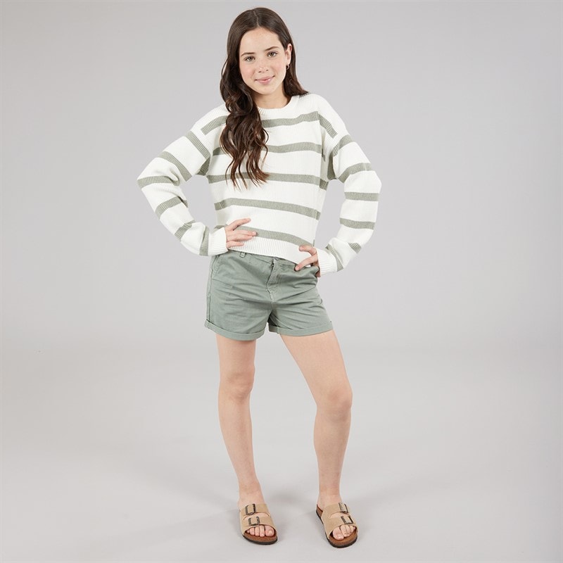 Name It Piger Vnilla Strikket Sweater Cloud Dancer/Shadow - Billede 3