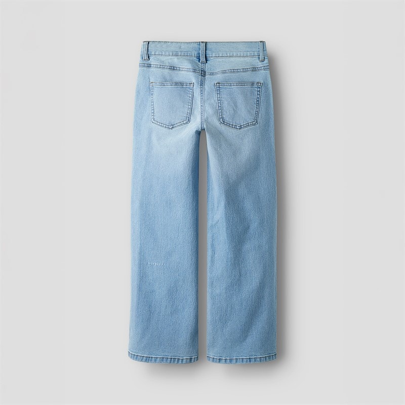 Name It Piger Rose Brede Jeans Light Blue Denim - Billede 2