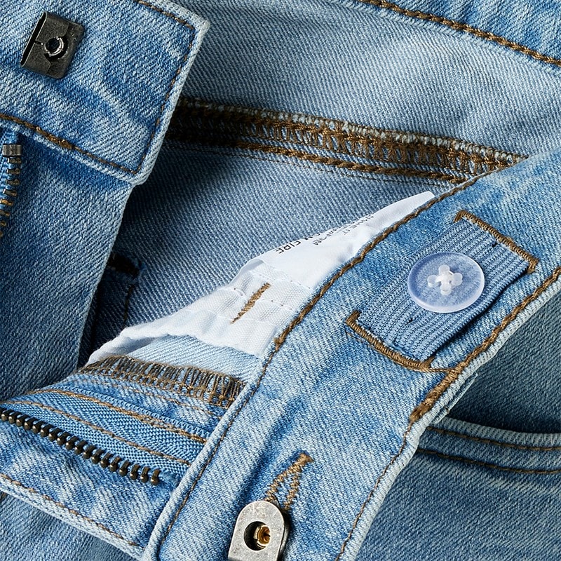 Name It Piger Rose Brede Jeans Light Blue Denim - Billede 4