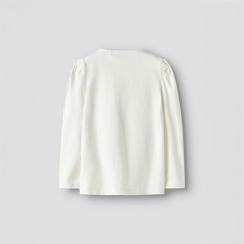 Name It Piger Tally Langærmet Top Cloud Dancer - Billede 2
