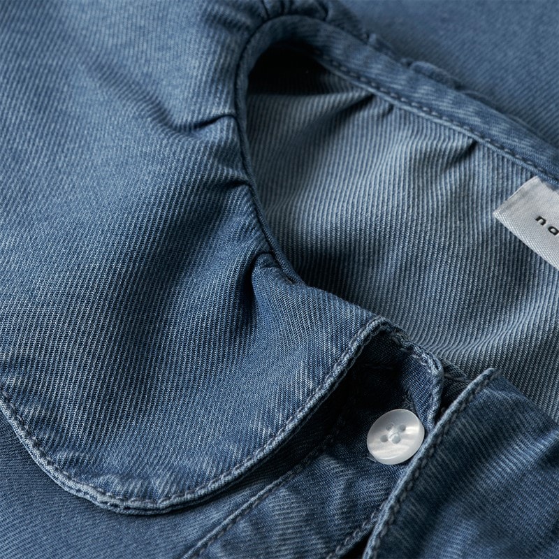 Name It Piger Sophy Denim Skjorte Medium Blue Denim - Billede 3