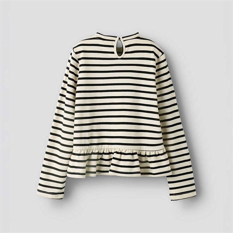 Name It Piger Belle Langærmet Bluse Cloud Dancer - Billede 3