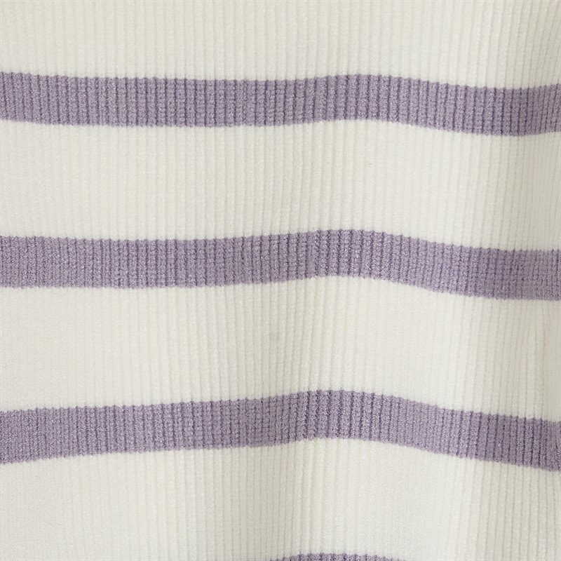 Name It Piger Vnilla Strikket Sweater Cloud Dancer/Lavender Grey - Billede 2