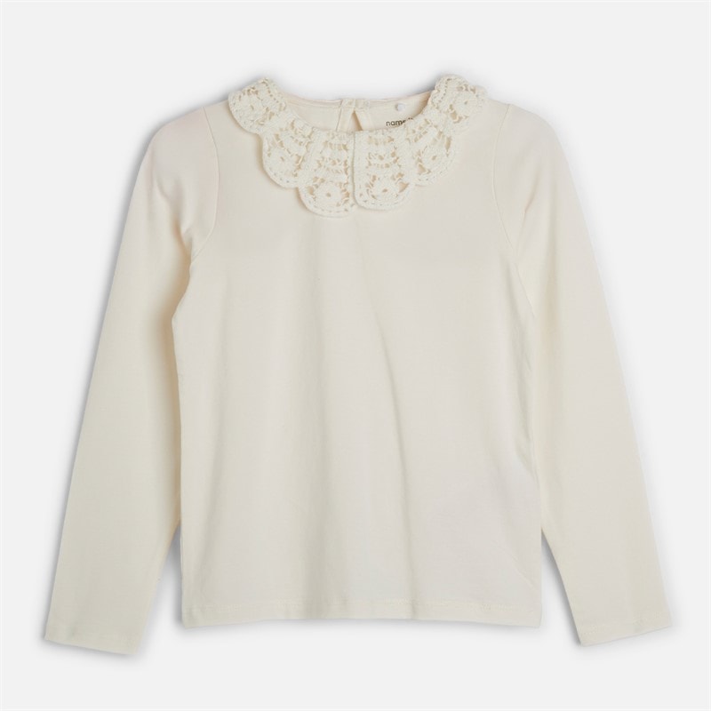 Name It Piger Tuaja Langærmet Top Cloud Dancer