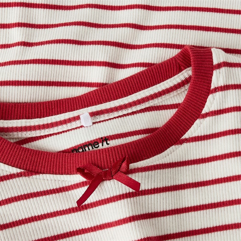 Name It Piger Tetina Langærmet T-shirt Scarlet - Billede 3