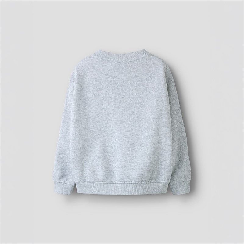 Name It Piger Shaney sweatshirt Light Grey Melange - Billede 2